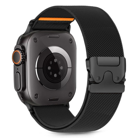 Řemínek Tech-Protect Nylon Clasp pro Apple Watch 8 / 9 / 10 / 11 / SE / Ultra (44 / 45 / 46 / 49 mm) – černý