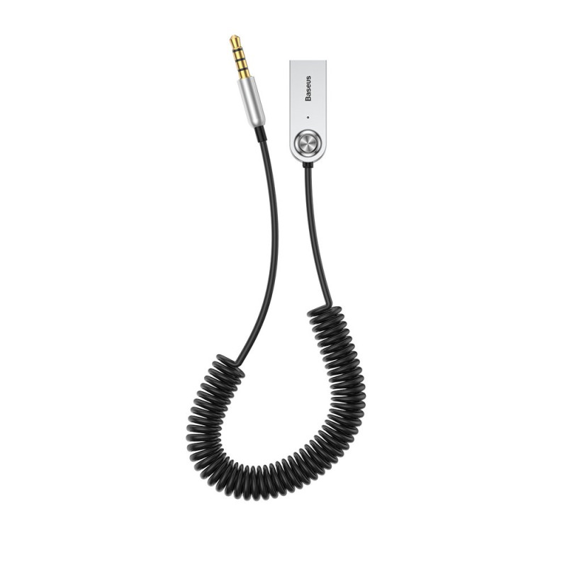 BASEUS CABA01-01 Bezdrátový Bluetooth 5.0 USB/AUX přijímač (receiver), černý