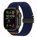 Řemínek Tech-Protect Nylon Clasp pro Apple Watch 8 / 9 / 10 / 11 / SE / Ultra (44 / 45 / 46 / 49 mm) – námořnická modrá