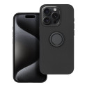 Kryt SILICONE RING pro iPhone 15 Pro - černý