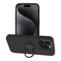 Kryt SILICONE RING pro iPhone 15 Pro - černý