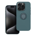 Kryt pro iPhone 15 Pro - zelený silikonový kroužek