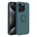 Kryt pro iPhone 15 Pro - zelený silikonový kroužek