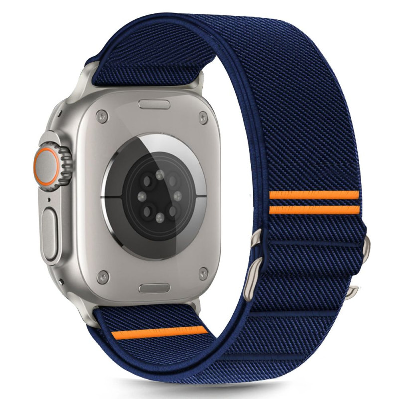 Řemínek Tech-Protect Nylon Slip pro Apple Watch 8 / 9 / 10 / 11 / SE / Ultra (44 / 45 / 46 / 49 mm) – námořnická modrá