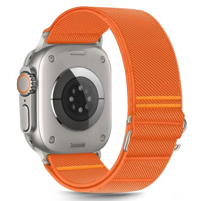 Řemínek Tech-Protect Nylon Slip pro Apple Watch 8 / 9 / 10 / 11 / SE / Ultra (44 / 45 / 46 / 49 mm) – oranžový