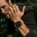 Řemínek Tech-Protect Nylon Slip pro Apple Watch 8 / 9 / 10 / 11 / SE / Ultra (44 / 45 / 46 / 49 mm) – oranžový