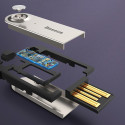 BASEUS CABA01-01 Bezdrátový Bluetooth 5.0 USB/AUX přijímač (receiver), černý