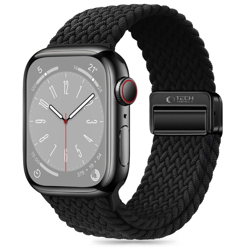 Řemínek Tech-Protect NylonMag pro Apple Watch 8 / 9 / 10 / 11 / SE (40 / 41 / 42 mm) – černý