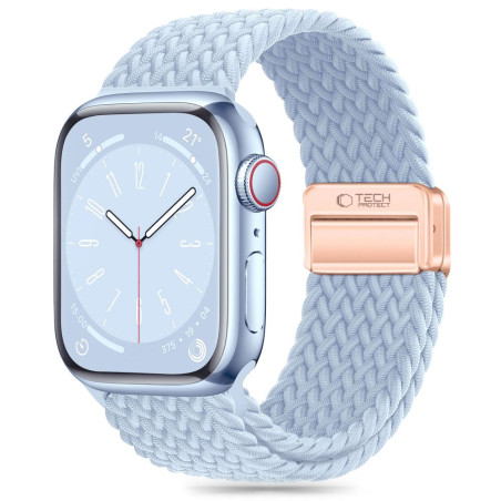 Řemínek Tech-Protect NylonMag pro Apple Watch 8 / 9 / 10 / 11 / SE (40 / 41 / 42 mm) – světle modrá