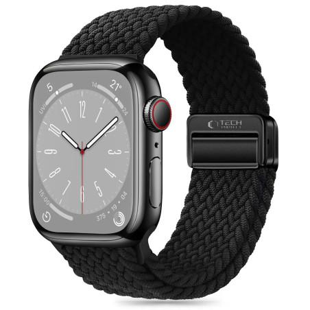 Řemínek Tech-Protect NylonMag pro Apple Watch 8 / 9 / 10 / 11 / SE / Ultra (44 / 45 / 46 / 49 mm) – černý