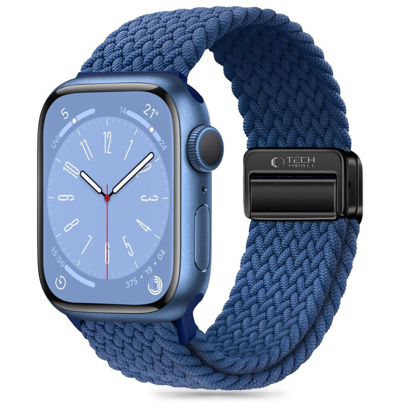 Řemínek Tech-Protect NylonMag pro Apple Watch 8 / 9 / 10 / 11 / SE / Ultra (44 / 45 / 46 / 49 mm) – Montego Blue