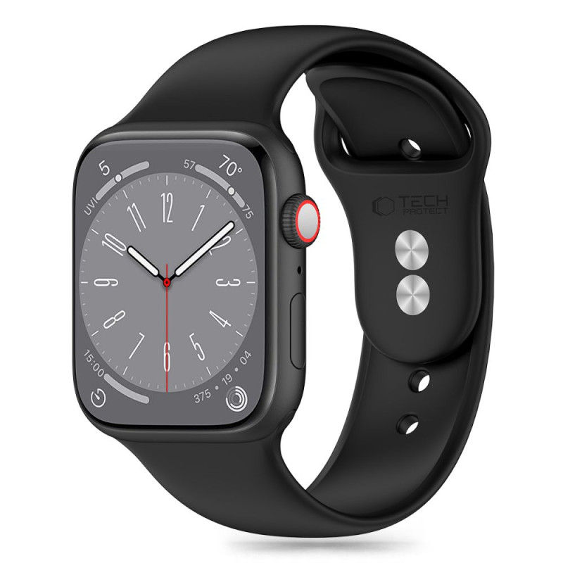Řemínek Tech-Protect Silicone pro Apple Watch 8 / 9 / 10 / 11 / SE (40 / 41 / 42 mm) – černý