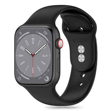 Řemínek Tech-Protect Silicone pro Apple Watch 8 / 9 / 10 / 11 / SE (40 / 41 / 42 mm) – černý