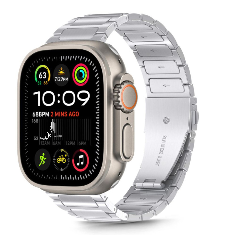 Řemínek Tech-Protect Stainless Classic pro Apple Watch 8 / 9 / 10 / 11 / SE / Ultra (44 / 45 / 46 / 49 mm) – stříbrný