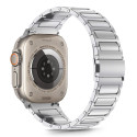 Řemínek Tech-Protect Stainless Classic pro Apple Watch 8 / 9 / 10 / 11 / SE / Ultra (44 / 45 / 46 / 49 mm) – stříbrný