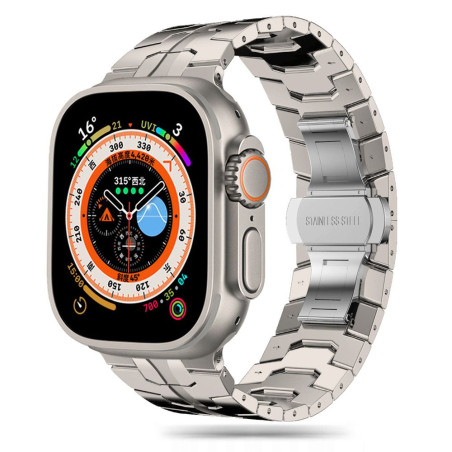 Řemínek Tech-Protect Stainless Line pro Apple Watch 8 / 9 / 10 / 11 / SE / Ultra (44 / 45 / 46 / 49 mm) – titanový