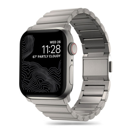 Řemínek Tech-Protect SteelBand pro Apple Watch 8 / 9 / 10 / 11 / SE / Ultra (44 / 45 / 46 / 49 mm) – Titanium