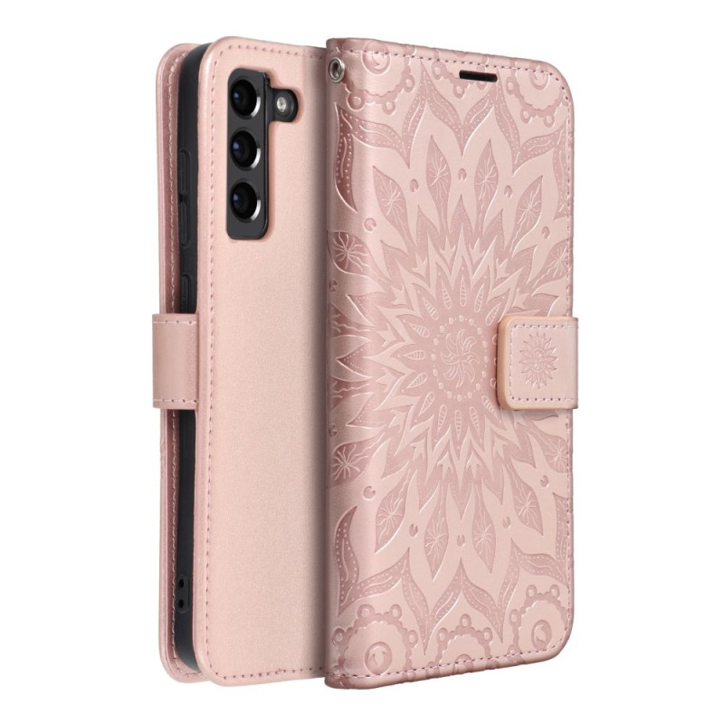 Pouzdro MEZZO Book pro Samsung S21 FE - mezzo book mandala rose gold