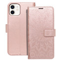Pouzdro MEZZO BOOK pro iPhone 12 – růžovo-zlaté