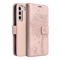 MEZZO BOOK flip kryt pro Samsung S22 – tree rose gold