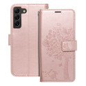 MEZZO BOOK flip kryt pro Samsung S22 – tree rose gold