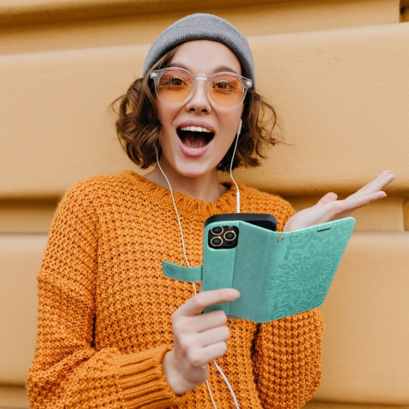 Pouzdro MEZZO BOOK pro iPhone 7 / 8 / SE 2020 / SE 2022 - mezzo book mandala green