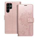 Pouzdro MEZZO BOOK pro Samsung S22 Ultra - tree rose gold