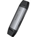 BASEUS CADKQ-B0G Lentil - Cabin čtečka paměťových karet s USB a USB-C konektorem, vesmírně šedá