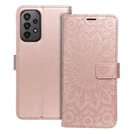 MEZZO BOOK pouzdro pro Samsung A23 5G – růžovo-zlaté