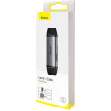 BASEUS CADKQ-B0G Lentil - Cabin čtečka paměťových karet s USB a USB-C konektorem, vesmírně šedá