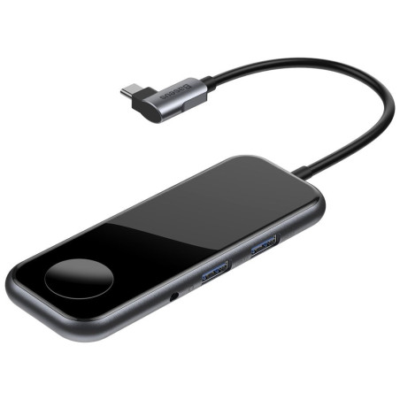 BASEUS CAHUB-AZ0G USB-C Hub 6v1 (HDMI, USB-C, 2xUSB3.0, 3.5mm, Watch nabíječka), PD až 60W, Space Grey
