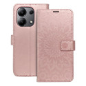Pouzdro MEZZO Book pro Redmi Note 13 4G – růžovo-zlaté