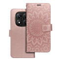 MEZZO Book kryt pro Redmi Note 14 Pro 5G - růžovo-zlaté