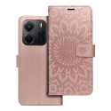 MEZZO Book flip pouzdro pro Redmi Note 14 5G - růžové zlato