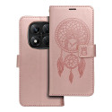 Pouzdro MEZZO BOOK pro Redmi Note 14 Pro - růžovo-zlaté