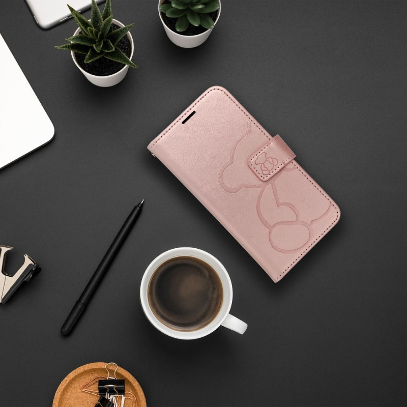Pouzdro MEZZO BOOK pro Samsung A36 5G - růžovo-zlaté