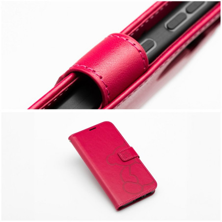 Pouzdro MEZZO Book pro Samsung A36 5G - magenta teddy bear