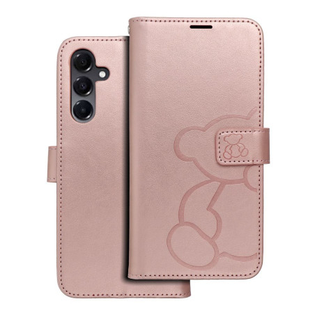 MEZZO BOOK kryt pro Samsung A16 5G - teddy bear rose gold