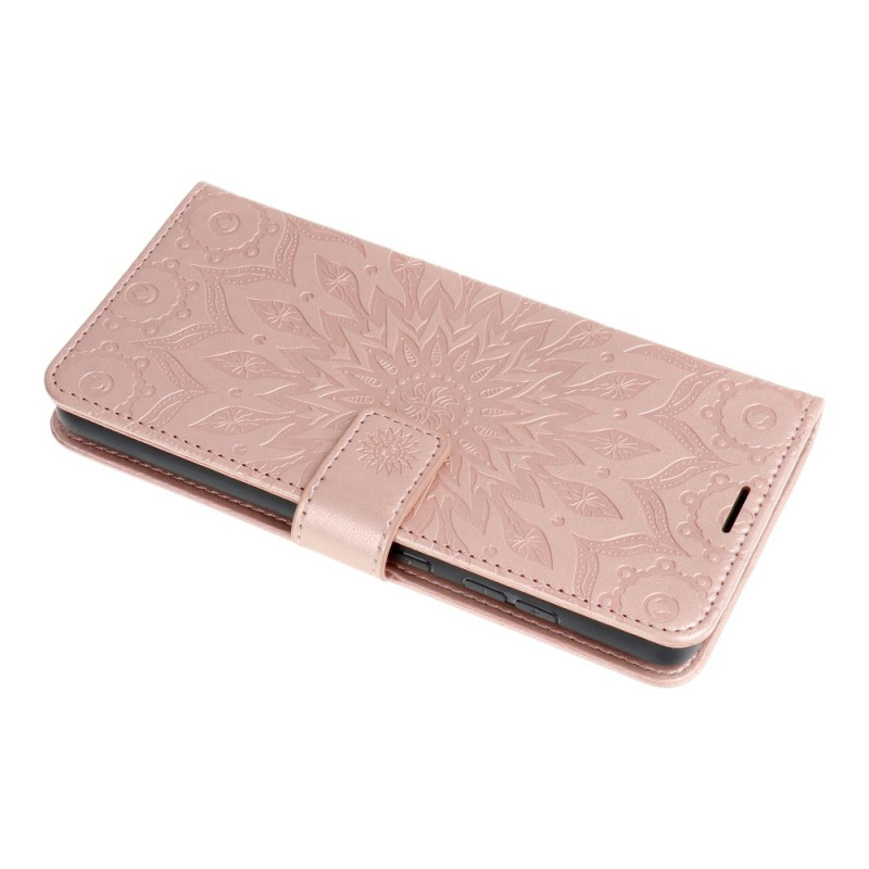 Pouzdro MEZZO BOOK pro iPhone 16e (SE 4 2025) - růžovo-zlaté