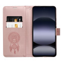 Pouzdro MEZZO BOOK Redmi Note 14 4G – růžovo-zlaté