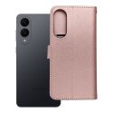 Pouzdro MEZZO BOOK pro Samsung S25 EDGE – růžovo-zlaté