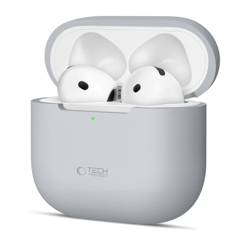 Silikonové pouzdro Tech-Protect pro Apple AirPods 4 – Crayon Grey