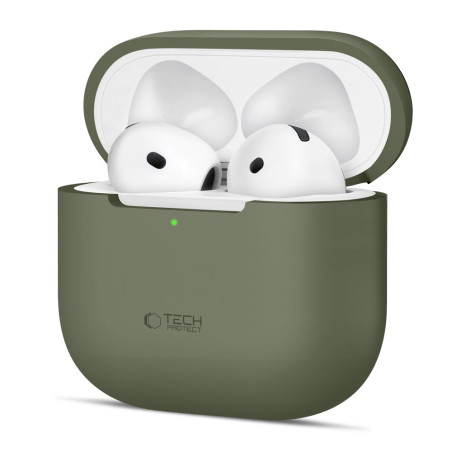 Silikonové pouzdro Tech-Protect pro Apple AirPods 4 – Olive Green