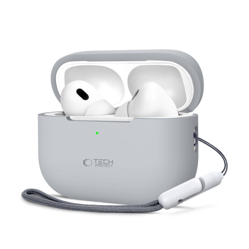 Silikonové pouzdro Tech-Protect pro Apple AirPods Pro 1 / 2 – Crayon Grey