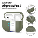 Silikonové pouzdro Tech-Protect pro Apple AirPods Pro 1 / 2 – Olive Green