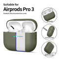Silikonové pouzdro Tech-Protect pro Apple AirPods Pro 3 – Olive Green