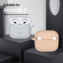 Silikonové pouzdro Tech-Protect Silicone Hook pro Apple AirPods 3 – Caffe Latte