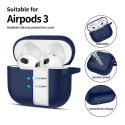 Silikonové pouzdro Tech-Protect Silicone Hook pro Apple AirPods 3 – navy blue