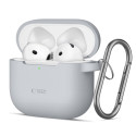 Silikonové pouzdro Tech-Protect Silicone Hook pro Apple AirPods 4 – Crayon Grey