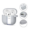 Silikonové pouzdro Tech-Protect Silicone Hook pro Apple AirPods 4 – Crayon Grey